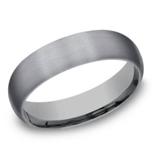 Tantalum band with stainless finish, 5mm in width, size 10.