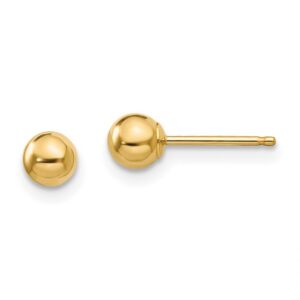 14 karat yellow gold 4mm ball stud earrings.