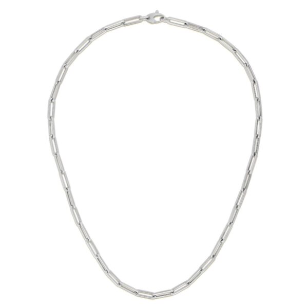 14k white gold 18" Paperclip chain