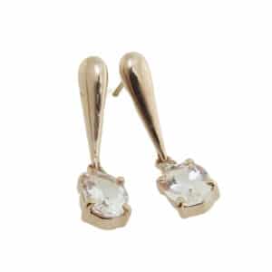 Morganite and diamond earrings