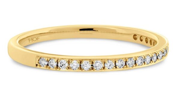 18K Yellow gold Signature Diamond Band by Hearts On Fire set with i21 deal, round brilliant cut Hearts On Fire diamonds, 0.10cttw, I/J, VS-SI.