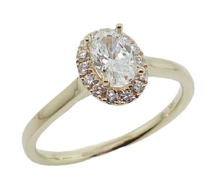 Available in 14K gold, 18K gold, or platinum. This ring can be made in any combination of white, pink or yellow gold and can be customized to accommodate different size and shape diamonds, by special order. Priced without a center gemstone. Let us find you the perfect center that fits your tastes and budget!