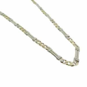 14K White and yellow gold fancy 20" chain.