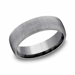 "The Aurora" grey tantalum with swirl finish 6.5mm band by Benchmark.
