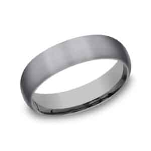 Grey Tantalum "The Watchman" 6mm men's band by Benchmark with satin finish