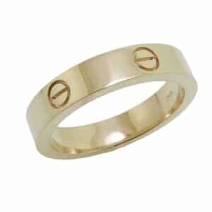 14K Yellow gold lady's flat polished 4mm band with screw detail. Available in 14K or 18K white, yellow or rose gold or platinum.