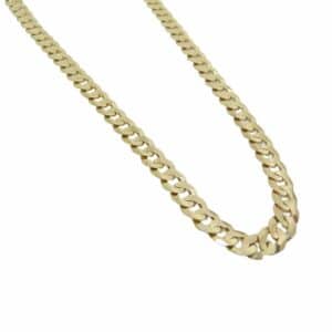 14K Yellow gold curb link chain, 5.9 mm, 22"
