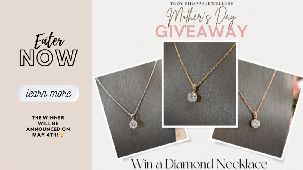 Mother's Day Giveaway - Win a diamond necklace. The winner will be announced on May 4th