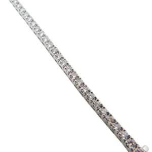 14K White gold tennis bracelet claw set with sixty-two natural, round brilliant cut diamonds, 2.55 total carat weight, G/H/I, SI1-2.