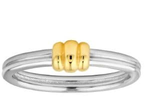 14K Yellow and white gold triple puff knot lady's fashion band.