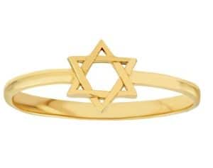 14K Yellow gold Star of David lady's ring.