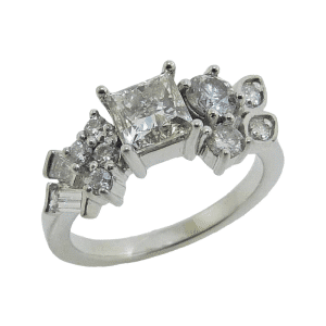 Scattered Diamonds Custom Design Ring