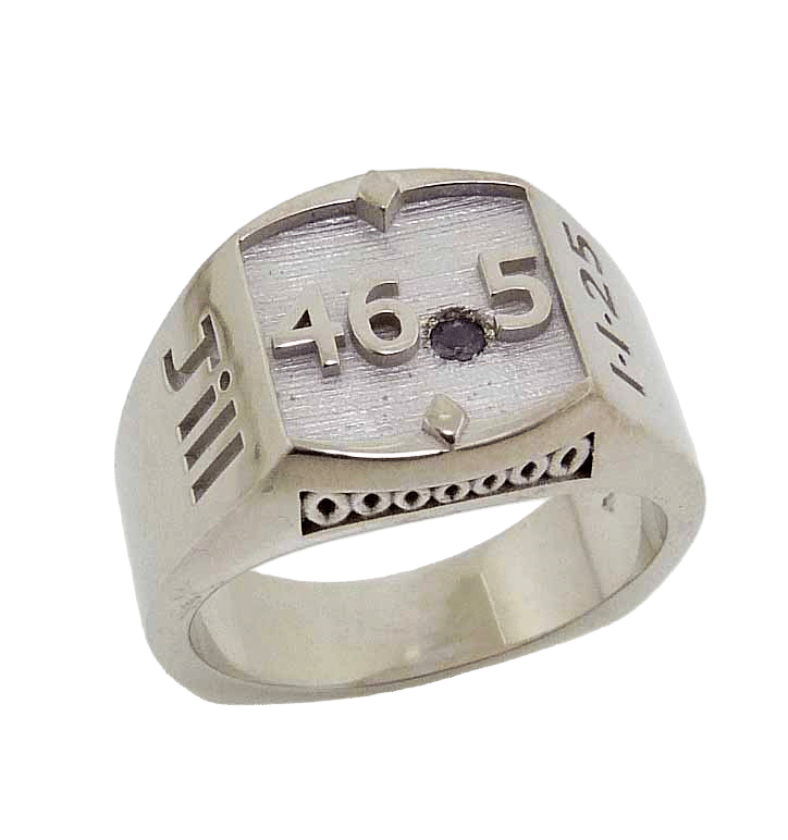Signet Style Personalized Retirement Ring