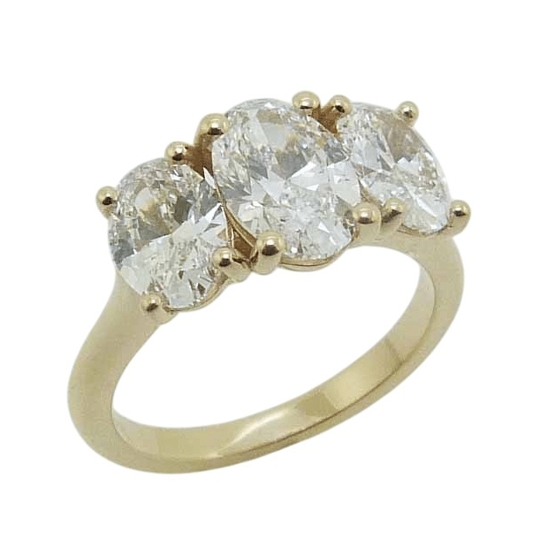 Three Stone Lab-grown Diamond Custom Ring