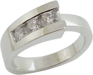 Showcase diamond ring with client's diamonds