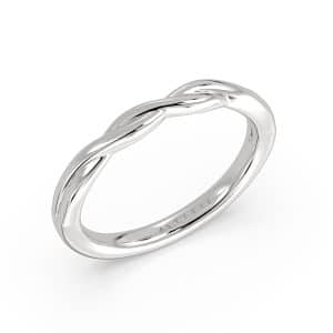 14K White gold Sylvie Jewelry spiral twist band.