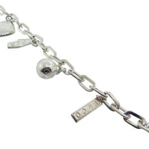 Estate item - 7.5" silver charm bracelet.
